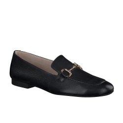 Paul Green - Loafer i sort med guld-bidsel - 2596