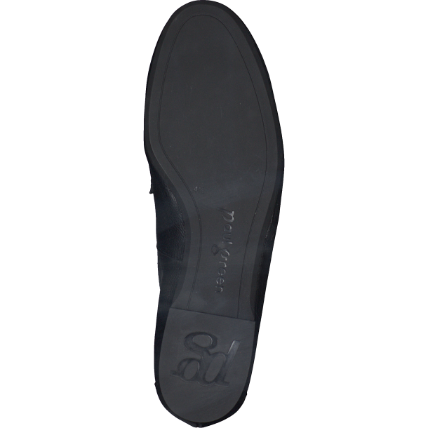 Paul Green - Loafer i sort med guld-bidsel - 2596