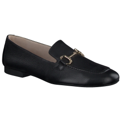 Paul Green - Loafer i sort med guld-bidsel - 2596