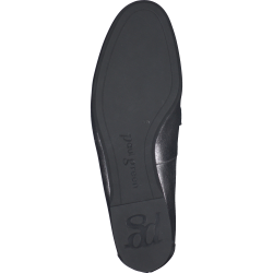 Paul Green - Loafer i mrk slv med slvbidsel - 2596
