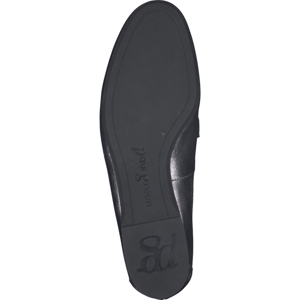 Paul Green - Loafer i mrk slv med slvbidsel - 2596