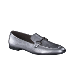 Paul Green - Loafer i mrk slv med slvbidsel - 2596