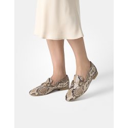 Paul Green - Loafer i slangeprint med guldbidsel - 2596