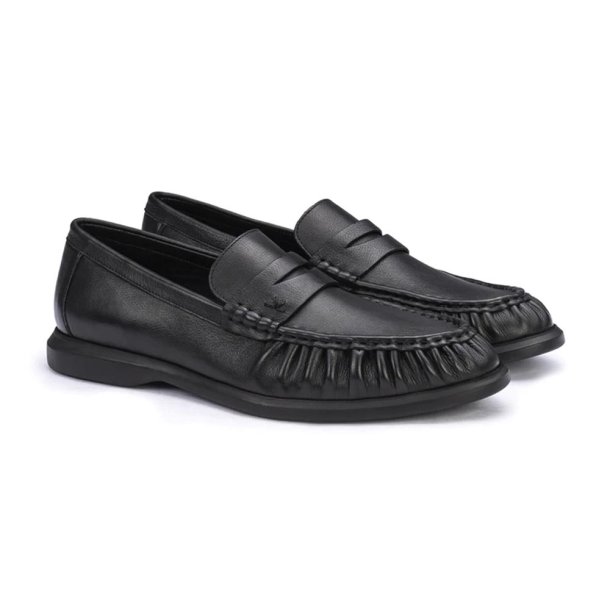 Lloyd herre - Loafer i sort med rynke-effekt - N-Stride