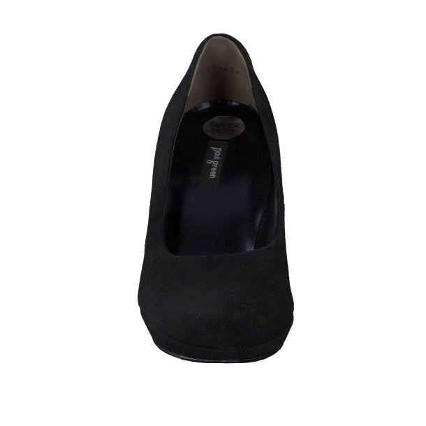 Paul Green - Pumps i sort ruskind med hj hl og plateau - 2634