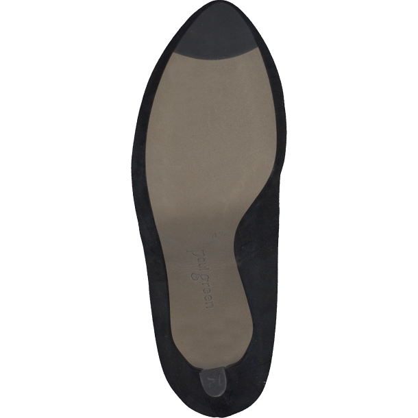 Paul Green - Pumps i sort ruskind med hj hl og plateau - 2634