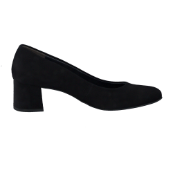 Paul Green - Pumps i sort ruskind med moderat hl - 3554