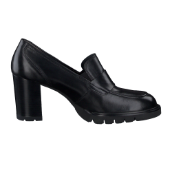 Paul Green - Loafer i sort med hl og plateau - 3784