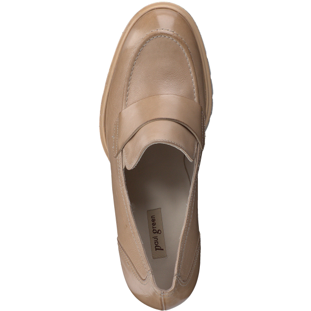Paul Green - Loafer i varm sand med plateau og h�l - 3784