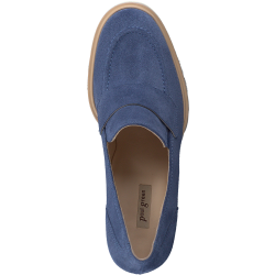 Paul Green - Loafer i bl med plateau og hl - 3784