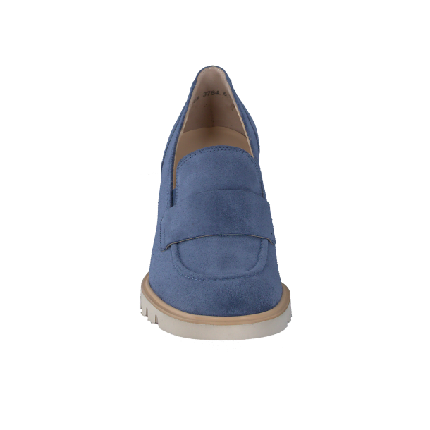 Paul Green - Loafer i bl med plateau og hl - 3784