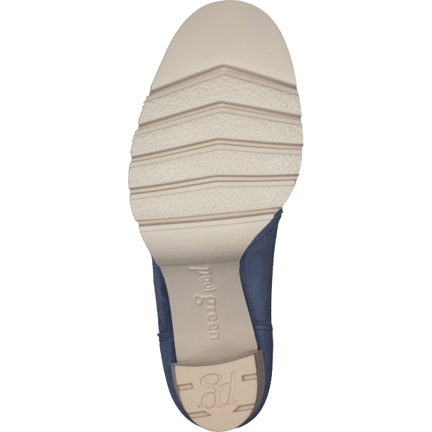 Paul Green - Loafer i bl med plateau og hl - 3784