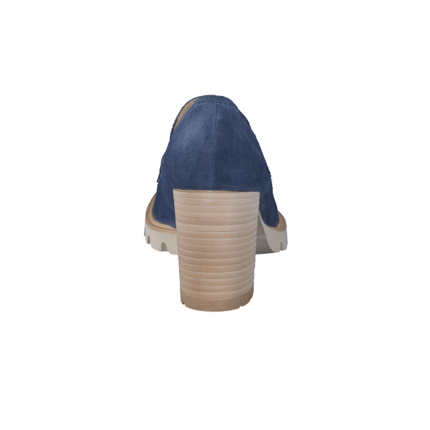 Paul Green - Loafer i bl med plateau og hl - 3784