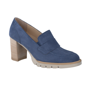 Paul Green - Loafer i bl med plateau og hl - 3784