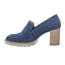 Paul Green - Loafer i bl med plateau og hl - 3784