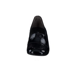 Paul Green - Loafer i sort lak med moderat h�l - 3928
