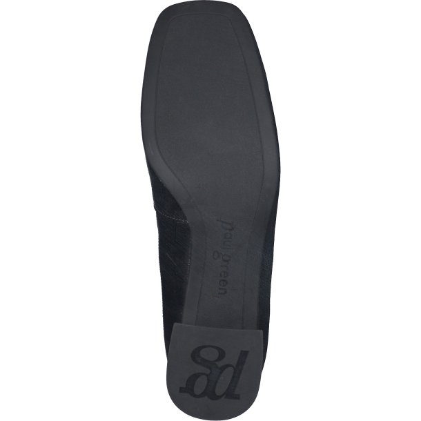 Paul Green - Loafer i sort lak med moderat hl - 3928