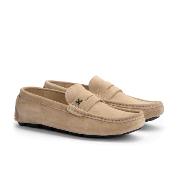 Lloyd herre - Loafer i sand med bl�de s�ler - Rover
