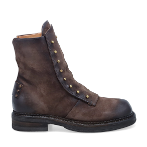 Airstep - Stvlette i brun ruskind med sm nitter 