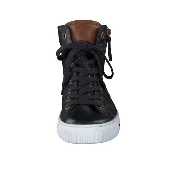 Paul Green - Ankelstvle i sort med snre og lynls - 4024