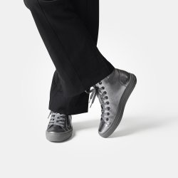 Paul Green - Ankelstvle i mrk slv med snre og lynls - 4024