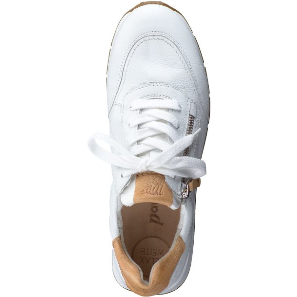 Paul Green - Sneakers i hvid med snre og lynls - 4085