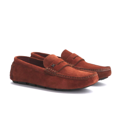 Lloyd herre  - Loafer i rustr�d med bl�de s�ler - Rover
