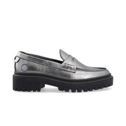 Cashott - Loafer i mrk slv med kraftig sl
