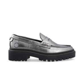 Cashott - Loafer i mrk slv med kraftig sl