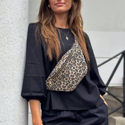 Depeche - Lille bltetaske i leopard - 12556