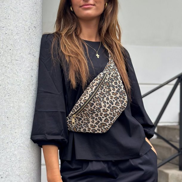 Depeche - Lille bltetaske i leopard - 12556