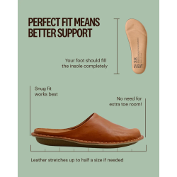 VIBAe - Slippers i cognac skind - Roma 