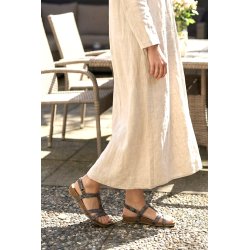 Art - Flad sandal i gr� snake - 0946S