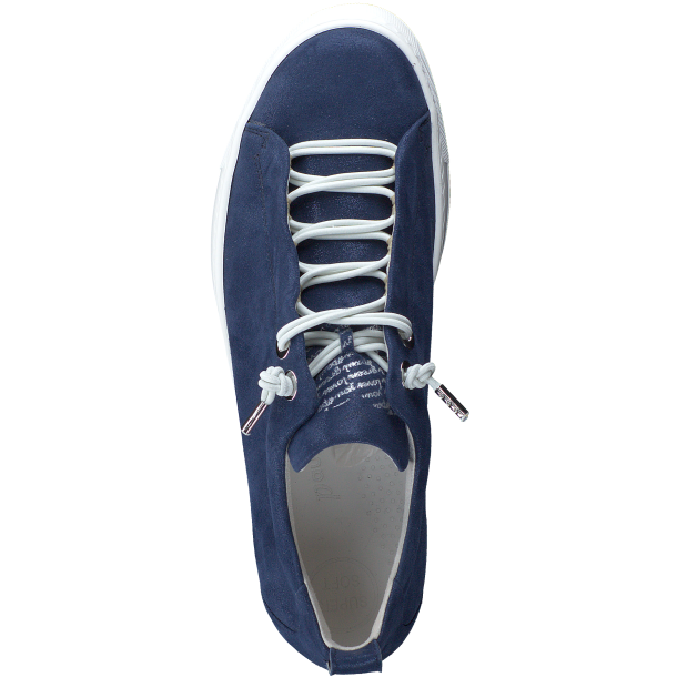 Paul Green - Sneakers i bl med plateau og elastiksnre - 5017