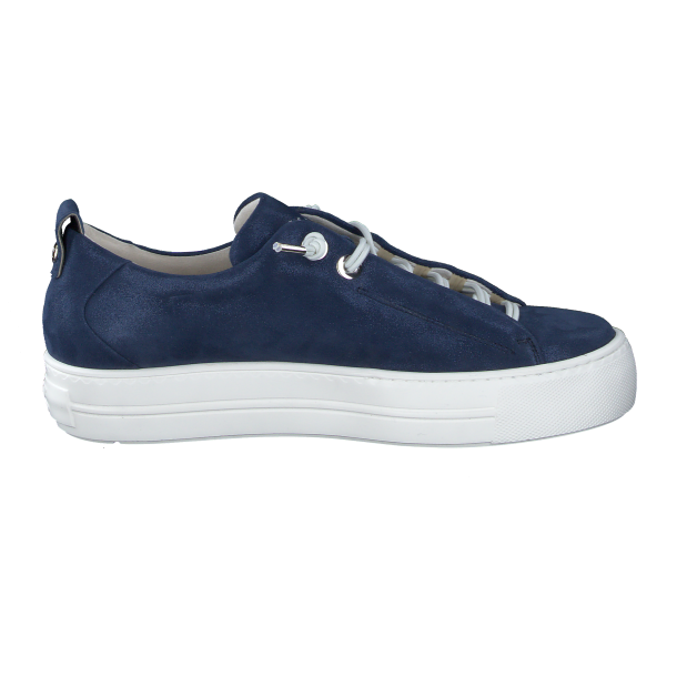 Paul Green - Sneakers i bl med plateau og elastiksnre - 5017