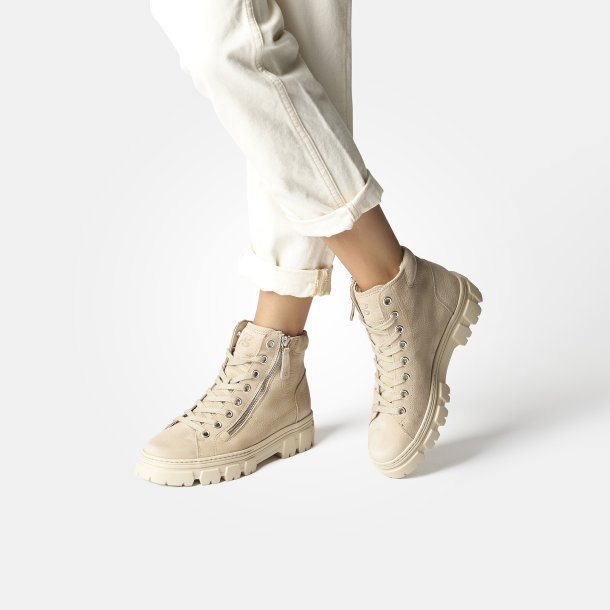 Paul Green - Stvlette i beige med lynls og chunky sl - 5210