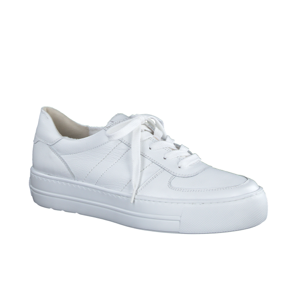 Paul Green - Sneakers i hvid med syninger og plateau - 5230