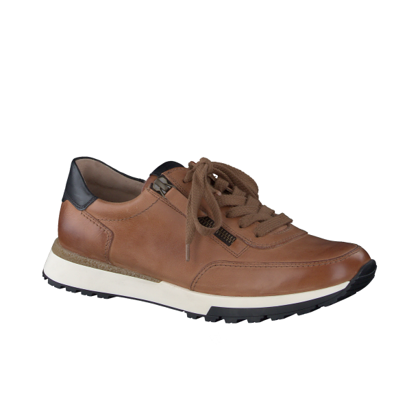 Paul Green - Sneakers i cognac med snre og lynls - 5310