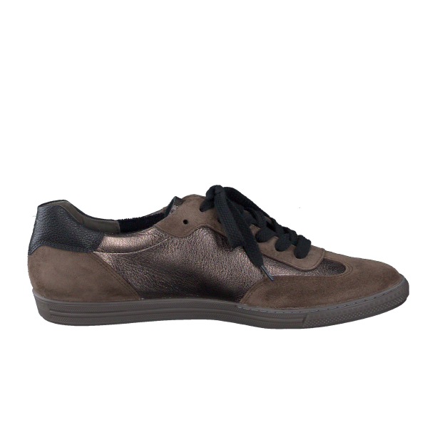 Paul Green - Sneakers i brun og metal med lav sl - 5350