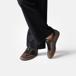 Paul Green - Sneakers i brun og metal med lav sl - 5350