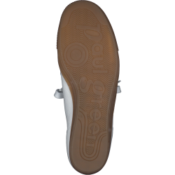 Paul Green - Sneakers i hvid og guld med snre og lav sl - 5350