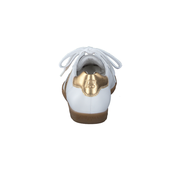 Paul Green - Sneakers i hvid og guld med snre og lav sl - 5350