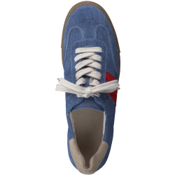 Paul Green - Sneakers i denim og rd med lav sl - 5350