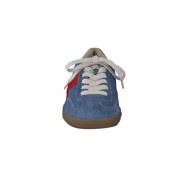 Paul Green - Sneakers i denim og rd med lav sl - 5350