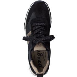 Paul Green - Sneakers i sort med guld-glitter - 5392