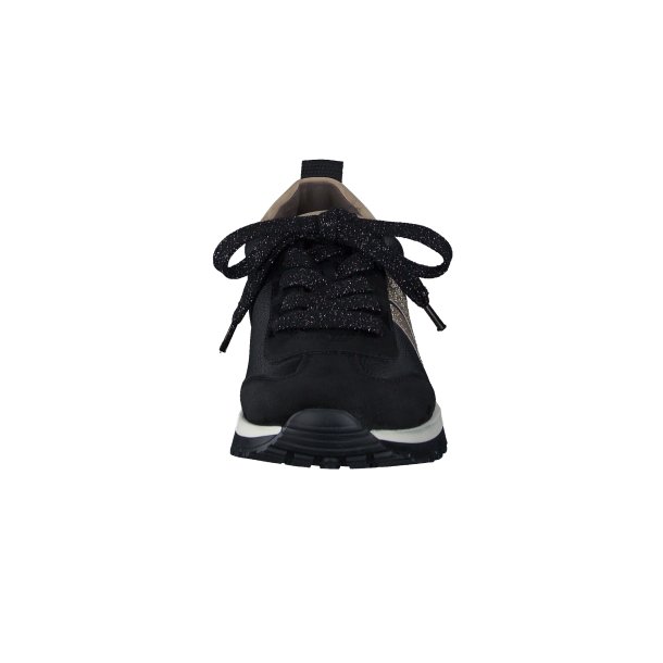 Paul Green - Sneakers i sort med guld-glitter - 5392