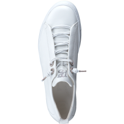 Paul Green - Sneakers i hvid med plateau og elastiksnre - 5417