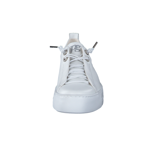 Paul Green - Sneakers i hvid med plateau og elastiksnre - 5417