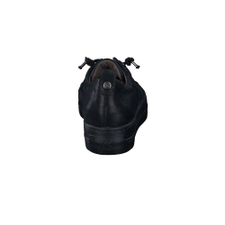 Paul Green - Sneakers i shiny sort med plateau og elastiksnre - 5417