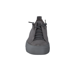 Paul Green - Sneakers i shiny gr med plateau og elastiksnre - 5417 